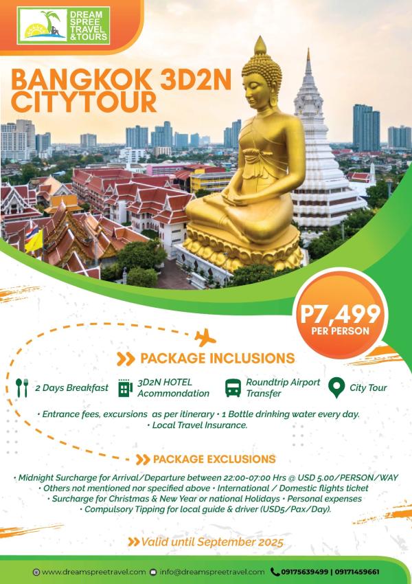 Bangkok 3D2N City Tour