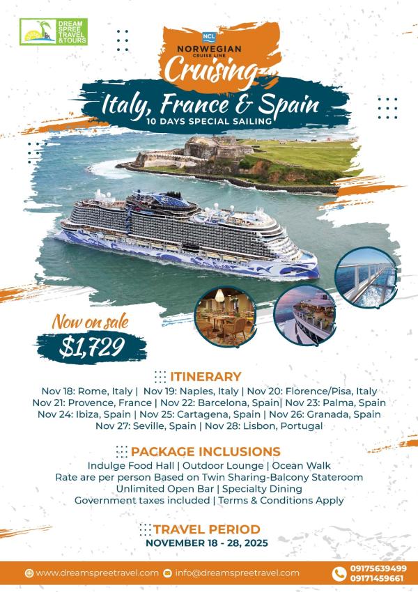 Cruising Italy, France & Spain via Norwegian Cruise Line